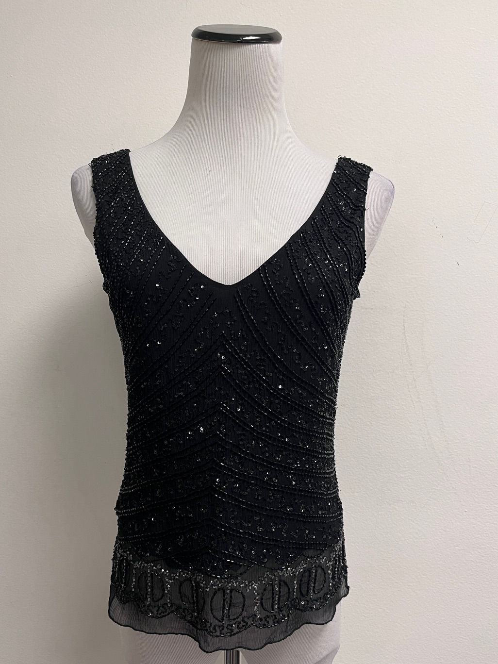 Blugirl Blumarine Black Silk Tank Top I40
